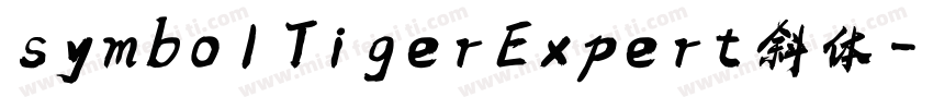 symbol Tiger Expert斜体字体转换